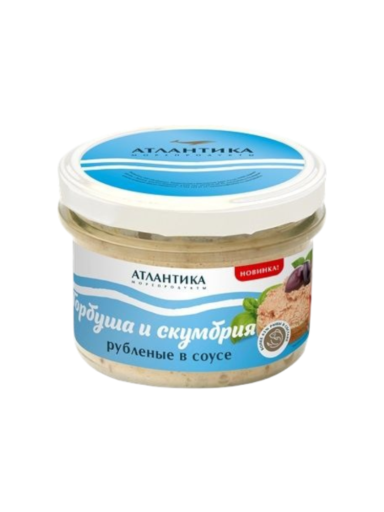 ГОРБУША И СКУМБРИЯ АТЛ РУБЛЕНАЯ 150Г
